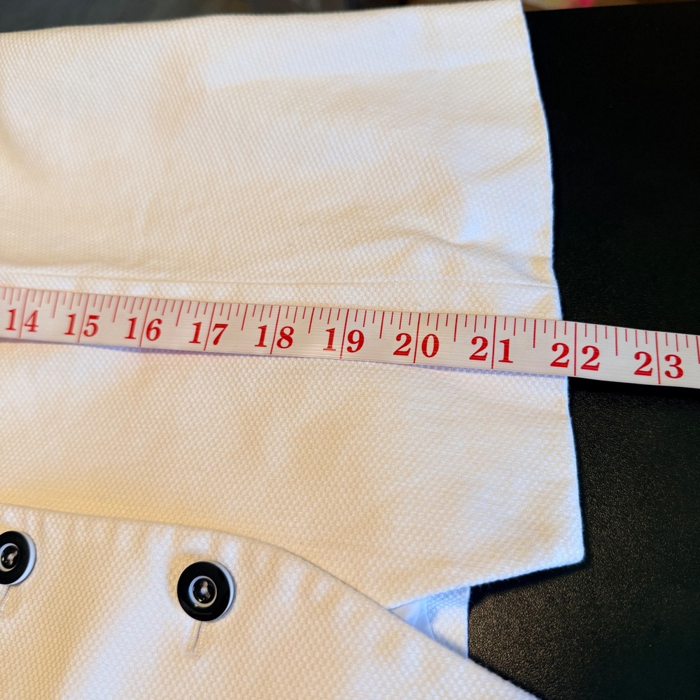 Preston & York Tailored Vest Runs Small Size 16 White Textured Cotton  Lined. - Picture 6 of 9